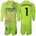 Real Madrid Thibaut Courtois #1 Keeper Tredjedraktsett Barn 2024-25 Langermet (+ Korte bukser)